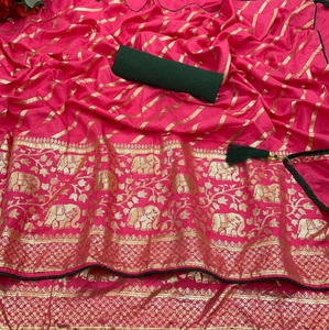ผ้าดอลล่าผ้าไหมพรีเมี่ยมพิมพ์ลายฟอยส์ผ้าไหมอินเดียทันสมัยล่าสุดอินเทรนด์พิเศษอินเดียสำหรับงานเลี้ยงเจ้าสาว - Product Image 2