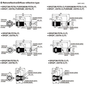 Autonics M12 kết nối không thấm nước hình trụ quang Điện Quang chuyển đổi cảm biến BRQM100-DDTA-C-P - Product Image 5
