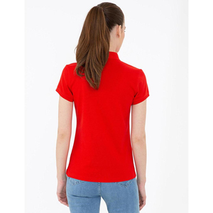 Polos de calidad premium para mujer, cuello de tira, camisetas informales ajustadas con estilo de diseño liso, personaliza colores/tallas ODM - Product Image 6