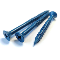 Sekrup Baja Ruspert Biru untuk Masonry, Kepala Phillips Datar, Ulir Tinggi-Rendah, Sekrup 1/4 Self Tapping Ruspert Tapcon, Sekrup Jangkar Beton