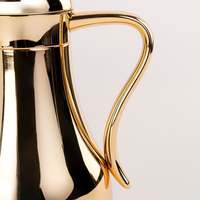 Ensemble Dalla moderne plaqué laiton, 2 élégantes cafetières arabes, écologiques, personnalisables, au look luxueux et authentique, avec couvercle pour café