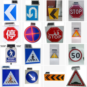 Panneau de signalisation routière à LED solaire pour passage piétonnier, haute visibilité, signalisation de sécurité routière, directement de l'usine - Product Image 5