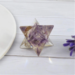 Venta al por mayor Natural 8-Point Merkaba Star Cut Amethyst Chips Orgone Orgonita Piedra preciosa a precio de fábrica Precio barato Cristales - Product Image 2