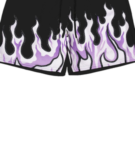 Pantalones cortos de diseño de fuego y Color negro personalizados para hombre de primera calidad 100% ropa de calle de tela suave pantalones cortos de verano ropa de vida diaria para hombres - Product Image 5