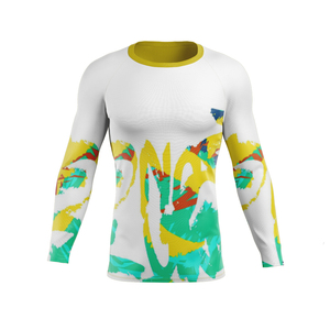 Mma Rash Guard <b>Compression</b> <b>Shirt</b> Long Neck <b>Shirt</b> Sublimated Fabric - Product Image 3