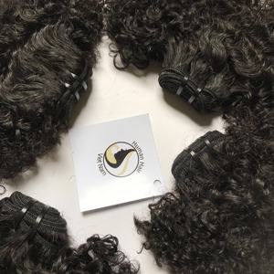 Mechones con conjunto Frontal, cabello humano peruano sin procesar, 100% sin procesar, rizado profundo, encaje Frontal HD, venta al por mayor - Product Image 3
