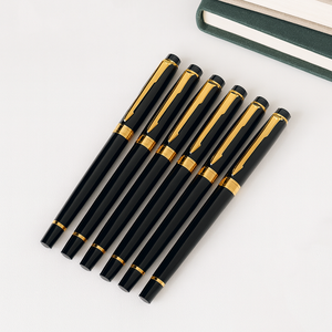 Bolígrafo de Metal Grabado Personalizado de Lujo de la Serie Negra para Regalo - Product Image 4