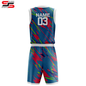 Maillots de basket-ball d'été respirants à impression numérique pour universités, prix raisonnable, designs et combinaisons de couleurs personnalisables pour équipes - Product Image 4