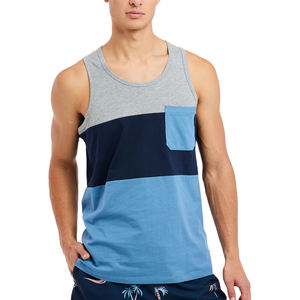 Singlet de sport respirant personnalisé de haute qualité pour hommes – Débardeur d'été en polyester/coton uni pour l'entraînement en salle de sport - Product Image 1