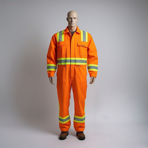 Vente en gros OEM Combinaison réfléchissante de sécurité routière haute visibilité personnalisée Vêtements de travail de construction Vêtements Frc Combinaison ignifuge - Product Image 5