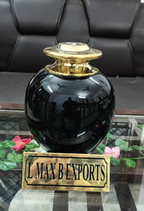 Urnas de cremación con diseño de bosque para adultos de metal de aluminio con bolsa de terciopelo gratis precio al por mayor - Product Image 4