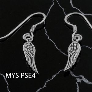 Pendientes Elegantes con Forma de Alas de Ángel, Joyería de Plumas Hecha a Mano con Plata de Ley 925, Precio al por Mayor - Product Image 1