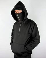 Sweat à capuche Ninja brodé sur mesure ultra doux et chaud pour l'hiver en polaire pour hommes en coton oversize coupe régulière OEM