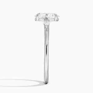 Bague Aria Perfect Fit à trois pierres en diamant, or blanc 14 carats - Product Image 4