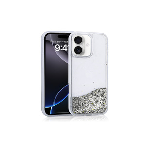 Funda Transparente de Silicona de Lujo Netzy para iPhone 16 XS 7 Plus A53 - Plateada con Brillantina, Suave y Resistente a Impactos - Product Image 1