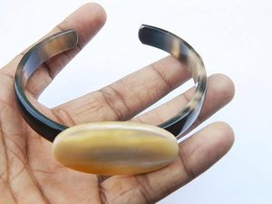 Natural handmade accessories horn eco-friendly cufflink exporter Women fashion jewelry At Very Low Coast By HF CRAFTS - Product Image 5