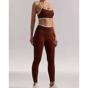 Conjunto Deportivo para Mujer 2025, Diseño al por Mayor, Ropa Deportiva para Mujer, Conjunto de Yoga de Alta Calidad, Brasier y Leggings de Algodón - Product Image 4