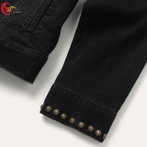 Nouveau design de veste en jean pour hommes de couleur unie veste en jean pour hommes streetwear veste d'hiver en jean pour hommes - Product Image 5