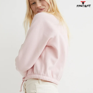 Vente à chaud de sweat-shirts respirants de haute qualité pour femmes conçus et fabriqués au Pakistan avec logo avant de prix inclus - Product Image 2