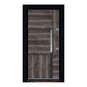 Porte en bois moderne de haute qualité avec un design géométrique artistique pour des entrées de maison élégantes - Product Image 3