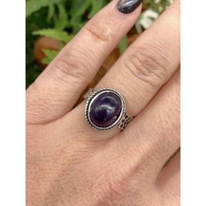 Amethyst <b>Crystal</b> Silver 181K Gold Plated Adjustable Luxury Gemstone <b>Ring</b>-Christian Party Wedding Anniversary Birthday Gifts - Product Image 3