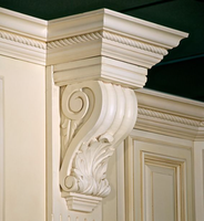 Corbeaux en bois de style moderne du milieu du siècle - Décoration de bâtiment durable et écologique pour villa, appartement, décoration d'angle - Facile à installer