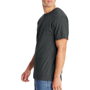 T-shirt d'été personnalisé à manches courtes avec logo personnalisé fabriqué en usine T-shirt en coton uni personnalisé pour hommes - Product Image 3