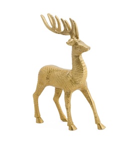 Figurines de renne décoratives en aluminium avec des motifs métalliques modernes, parfaites pour les aménagements intérieurs de luxe sur le thème des vacances - Product Image 3