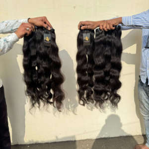 Extensions de Cheveux Humains Vierges Indiens de Qualité Supérieure 100% Double Drawn Body Wave, Lisses et Ondulés, Type Temple - Product Image 1