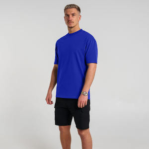 T-shirt en jersey 100% coton lourd personnalisé en gros pour hommes grande taille à manches courtes vêtements décontractés et de sport design respirant - Product Image 3