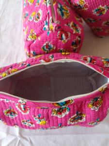 <b>Toiletry</b> Pouches <b>for</b> <b>Women</b> With Zipper in 3 Pcs Handmade Block Printed <b>Toiletry</b> Pouch Makeup Accessory Cosmetic Organizer - Product Image 4