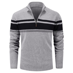 Pull tricoté respirant de qualité supérieure pour hommes 1/4 Zip Parfait pour les vêtements décontractés et formels Fait de haute qualité Confort ultime - Product Image 1
