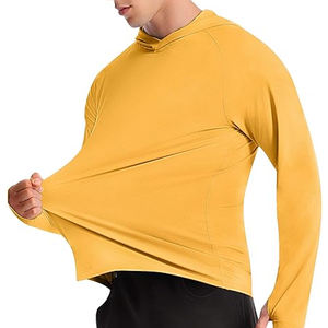 Factory Manufacturer High Quality Custom Any Colors Drying Breathable Men's Hooded <b>T</b>-<b>Shirts</b> - Product Image 5