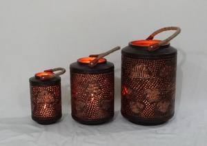 โคมไฟโลหะโมร็อกโกเคลือบผงโลหะสองโทนสีโคมไฟตกแต่งบ้านสไตล์แฟนซี - Product Image 4