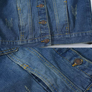 Gilet en jean pour femmes, logo personnalisable, coupe-vent, grande taille, style décontracté, vêtements d'extérieur été-hiver, décoration boutonnée, gilet en jean - Product Image 5