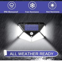 100 LED Lampes Solaires d'Extérieur, Lampe Murale Solaire avec Capteur de Mouvement PIR pour Jardin, Décoration de Maison, Cour et Éclairage de Chemin Étanche