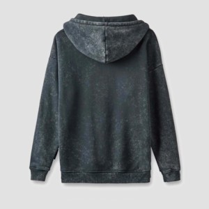 Vente en gros 300GSM Pull unisexe Acid Wash Hoodies 100% Coton Polaire Full Zip Brodé pour Garçons Personnalisé par US Winter - Product Image 6