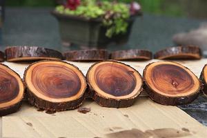 Kitchenware <b>Coasters</b> Wooden <b>Coaster</b> Set Fresh <b>Wood</b> for Home Decor Mat and Pads Tableware AndFor Hotel Restaurant Decor - Product Image 2