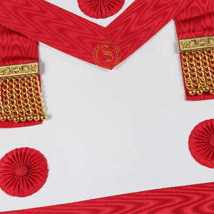 Meilleure vente de haute qualité brodé à la main maçonnique maître tablier personnalisé conçu tissu dentelle décoration Nickel matériel Badges - Product Image 1