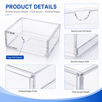 Boîte de rangement personnalisée en acrylique pour tuiles de mahjong, boîtes de présentation américaines pour tuiles de mahjong transparentes magnétiques