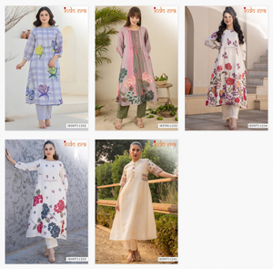 Venta al por mayor colección de algodón con estampado floral Salwar Kameez para ocasiones de fiesta tarifas con descuento disponibles - Product Image 6