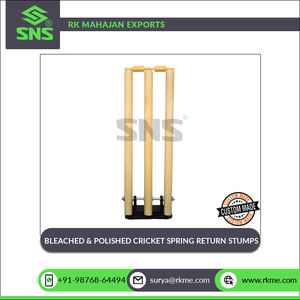 Mécanisme à ressort en bois blanchi et poli, tiges de rappel de ressort de grillon, ensemble de 3 tiges sur Base en métal lourd et 2 Bails - Product Image 2