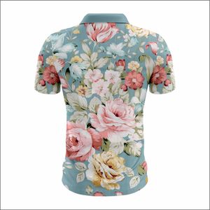 OEM Design floral personnalisé respirant Tropical été maillot de golf grande taille hommes pour polo décontracté avec évacuation de l'humidité - Product Image 6