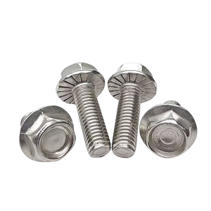 Hex mặt bích <span class=keywords><strong>Bolt</strong></span> một phần chủ đề, mặt bích Hex vít đầy đủ chủ đề Hex mặt bích <span class=keywords><strong>Bolt</strong></span> Nut DIN 6921 / ISO 1665 SS304 thép không gỉ - Product Image 1