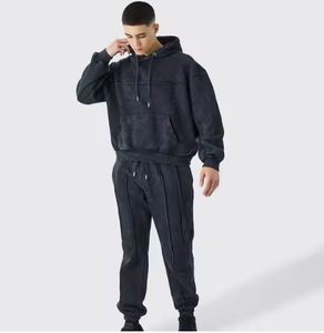Survêtement délavé à l'acide avec 100% coton en gros disponible à des prix raisonnables survêtement pour survêtements pour hommes, respirant - Product Image 1