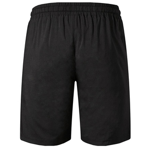 Pantalones Cortos Bermuda Deportivos Casuales para Hombre, Negros, de Secado Rápido, Tejidos en Poliéster, con Cordón Amarillo y Bolsillos con Cremallera, Cintura Media - Product Image 3