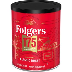 Café Molido Tostado Medio Clásico Folgers, Lata Metálica de Edición Limitada por el 175 Aniversario, 10.3 Oz - Product Image 5