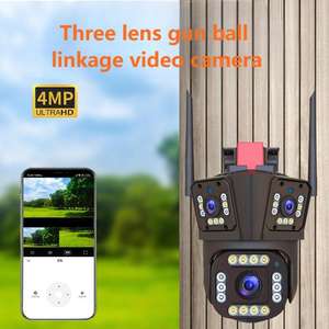 Moniteur <span class=keywords><strong>extérieur</strong></span> à trois écrans <span class=keywords><strong>extérieur</strong></span> HD <span class=keywords><strong>wifi</strong></span> home zoom <span class=keywords><strong>extérieur</strong></span> 360 panoramique 4G <span class=keywords><strong>webcam</strong></span> - Product Image 6