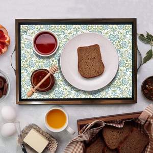 ถาดเสิร์ฟไม้ที่ทนทานและเชื่อถือได้มากขึ้นสำหรับชาและของว่าง ถาดเสิร์ฟตกแต่งที่ใช้งานได้ยาวนานในราคาที่ดีที่สุด - Product Image 6