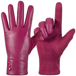 Guantes de Cuero Genuino de Alta Calidad al por Mayor para Invierno con Tacto Suave y Protección Térmica Cortavientos para Uso Diario - Product Image 1